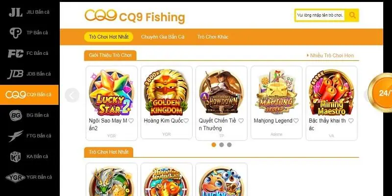 Các game bắn cá kinh điển gắn liền với từng sảnh chơi